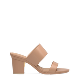 Ava Slide - Latte Leather 3 Block
