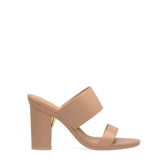 Ava Slide - Latte Leather 4 Block