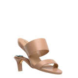 Ava Slide - Latte Leather 3 Stiletto
