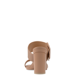 The Buckle Slide - Latte Suede 4 Block