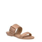 The Buckle Slide - Latte Suede 4 Block