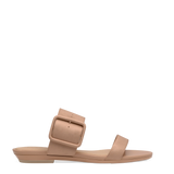 The Buckle Slide - Latte Suede