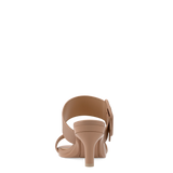 The Buckle Slide - Latte Suede 3 Stiletto