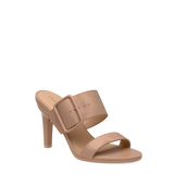 The Buckle Slide - Latte Suede 4 Stiletto