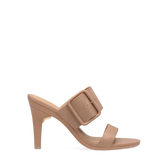 The Buckle Slide - Latte Suede 4 Stiletto