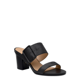 The Buckle Slide - Coal Black Suede 3 Block
