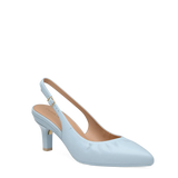 Audrey Buckle Slingback - Baby Blue Leather 3 Stiletto