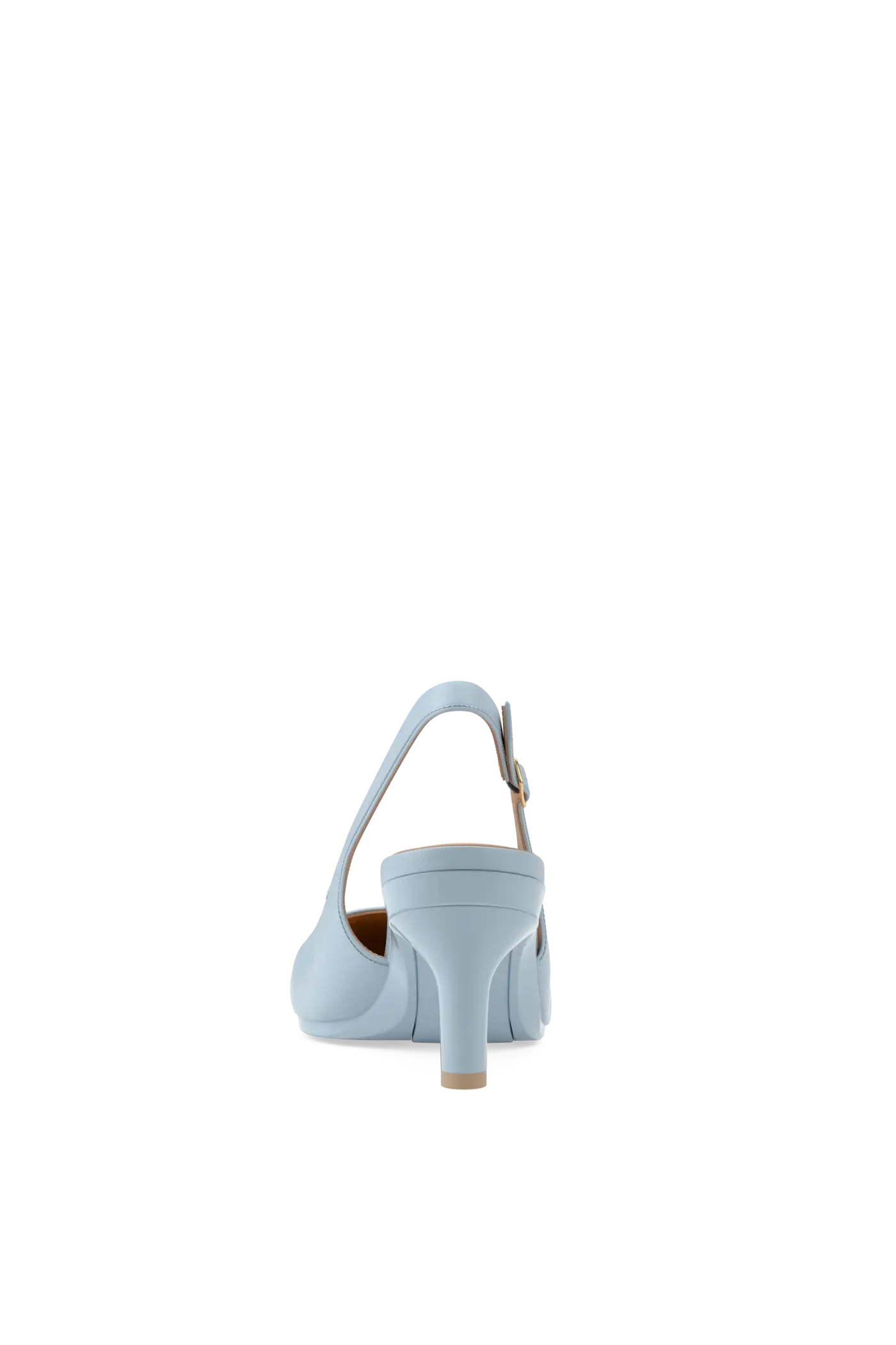 The Slingback Buckle - Baby Blue Leather 3 Stiletto