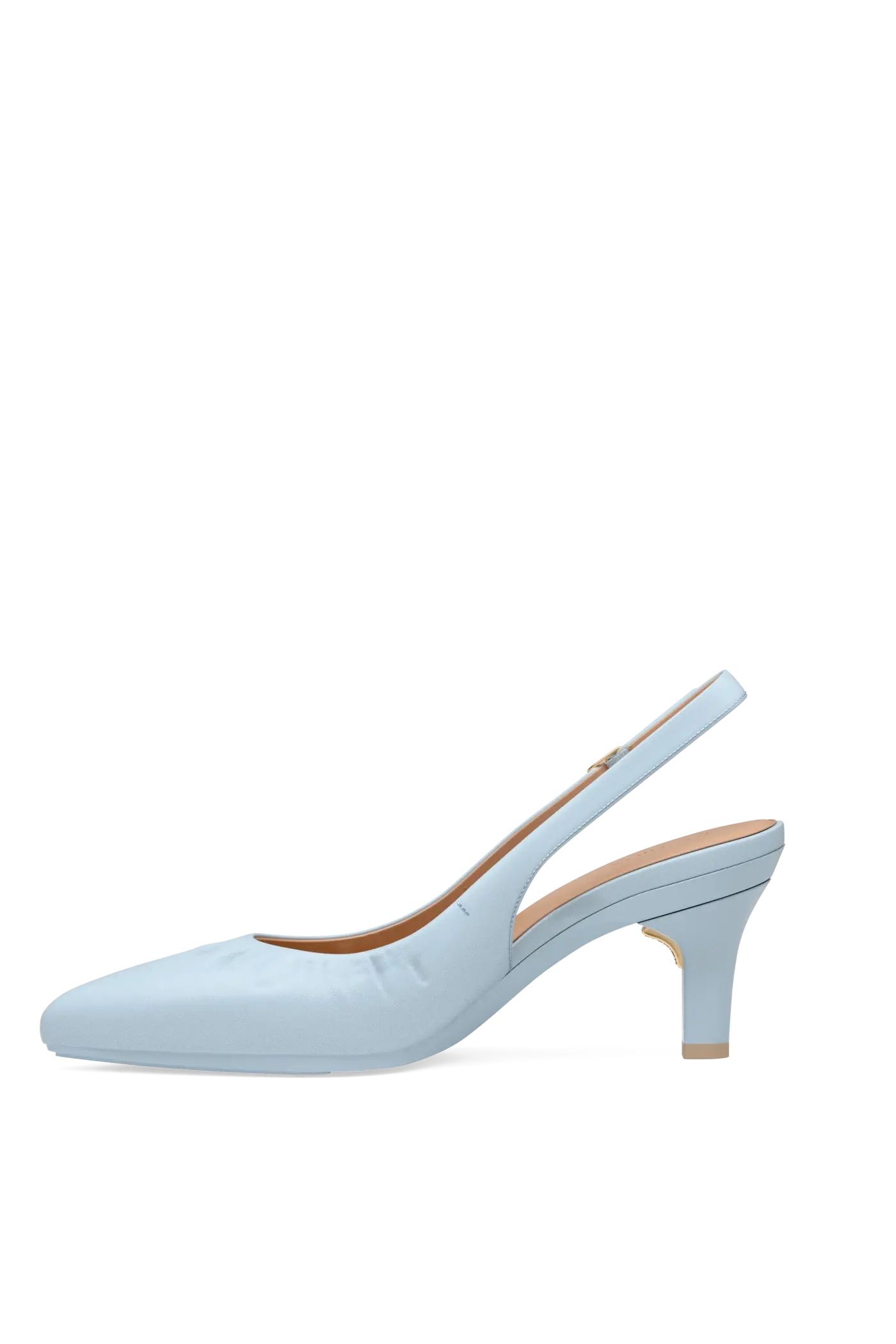 The Slingback Buckle - Baby Blue Leather 3 Stiletto