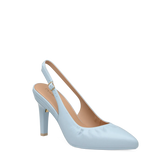 Audrey Buckle Slingback - Baby Blue Leather 4 Stiletto