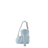 Audrey Buckle Slingback - Baby Blue Leather 4 Stiletto