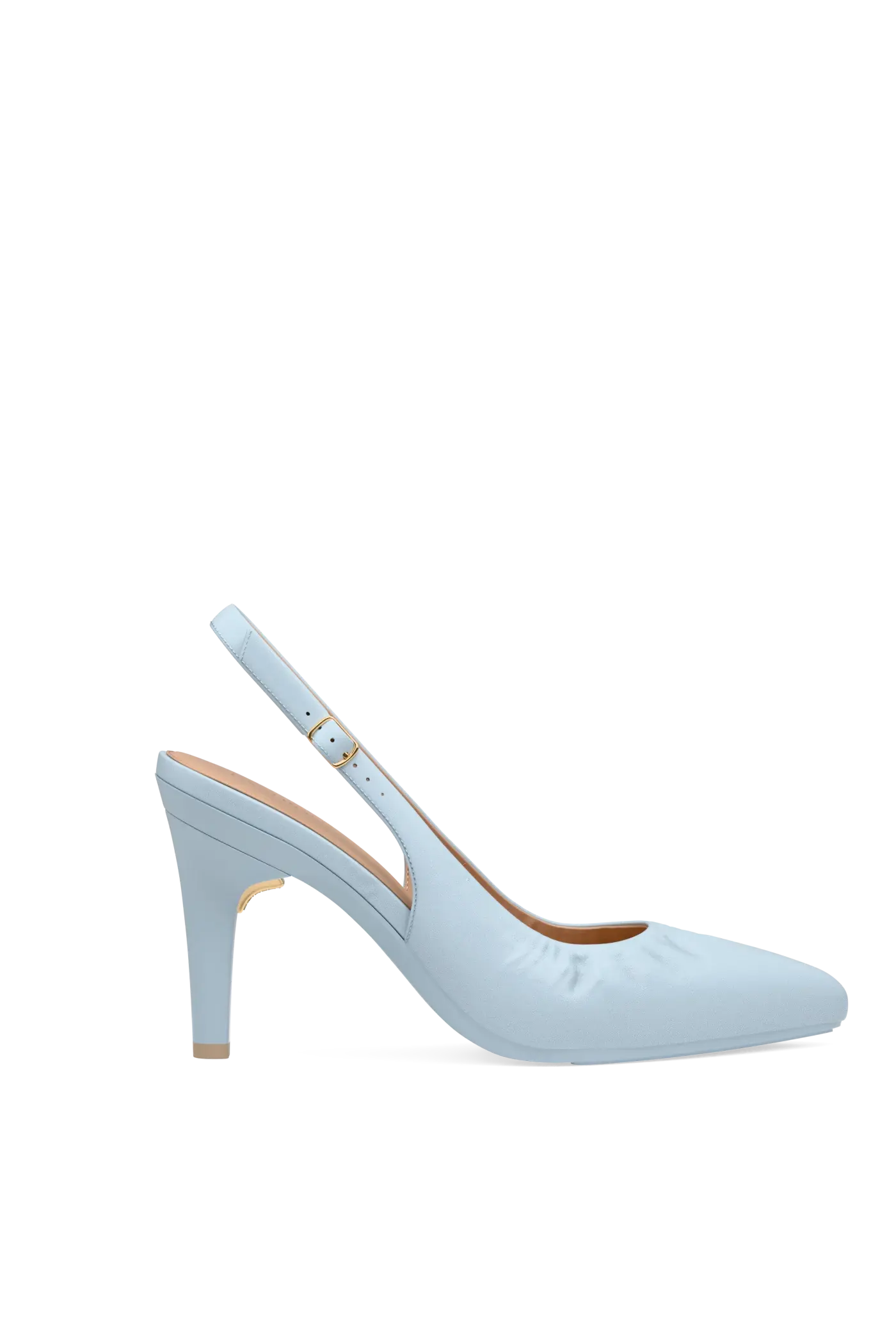 The Slingback Buckle - Baby Blue Leather 4 Stiletto