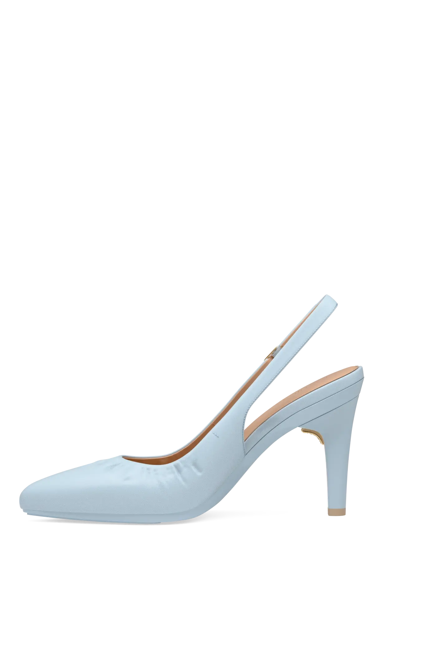 The Slingback Buckle - Baby Blue Leather 4 Stiletto