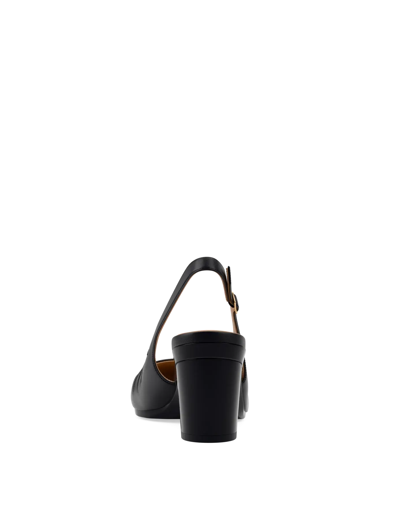 Audrey Buckle Slingback - Coal Black Leather 3 Block