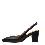 Audrey Buckle Slingback - Coal Black Leather 3 Block