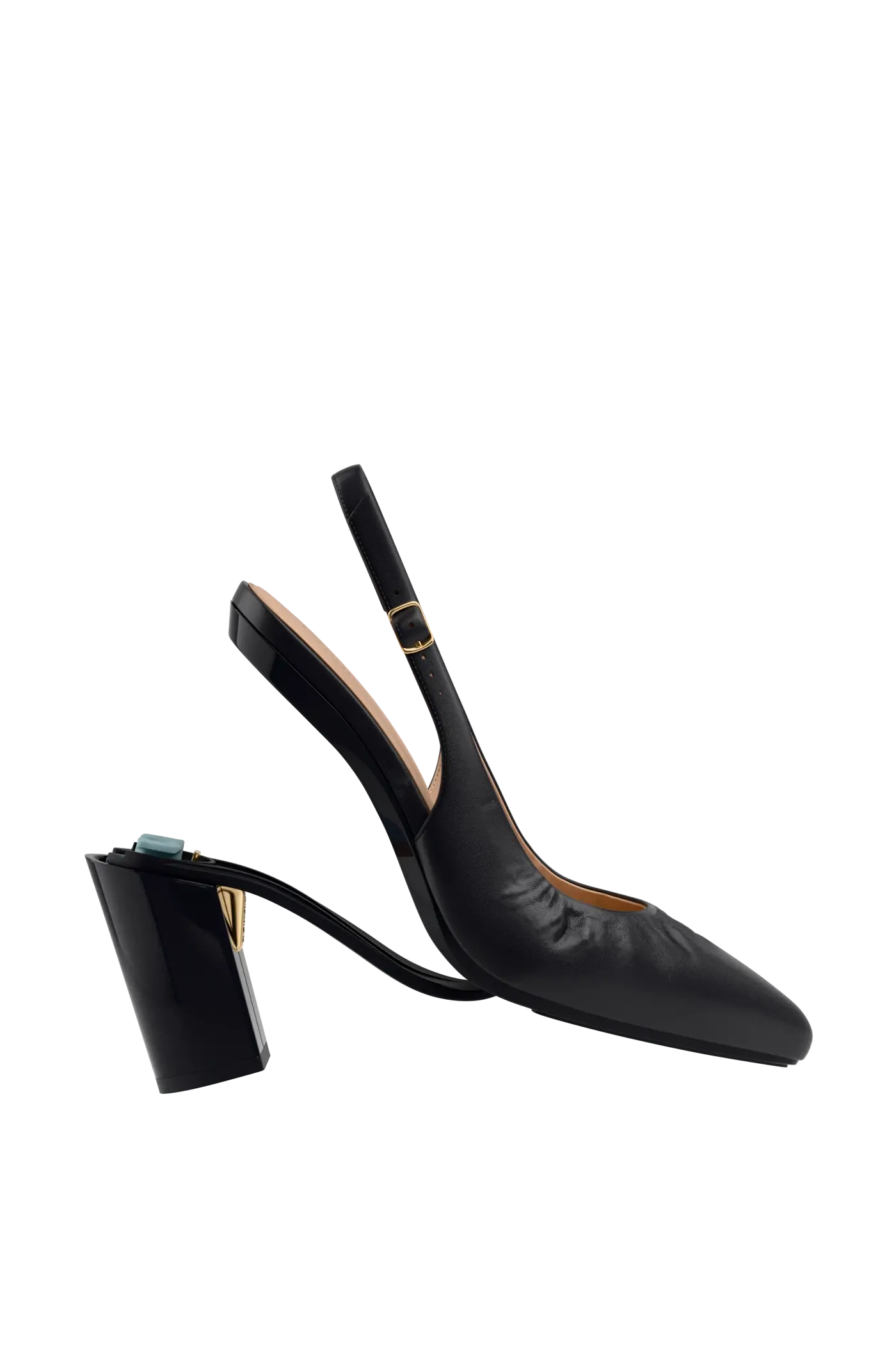 The Slingback Buckle - Coal Leather 4 Block