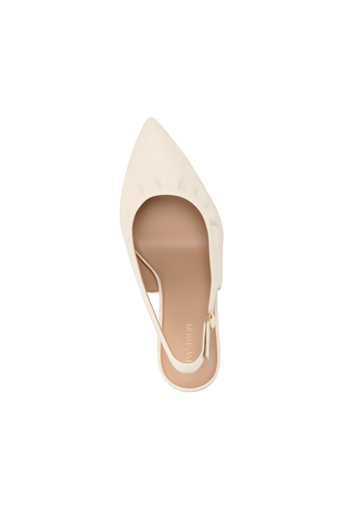 The Slingback Buckle - Ivory Leather 3 Stiletto