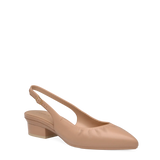 Audrey Buckle Slingback - Latte Leather 3 Stiletto