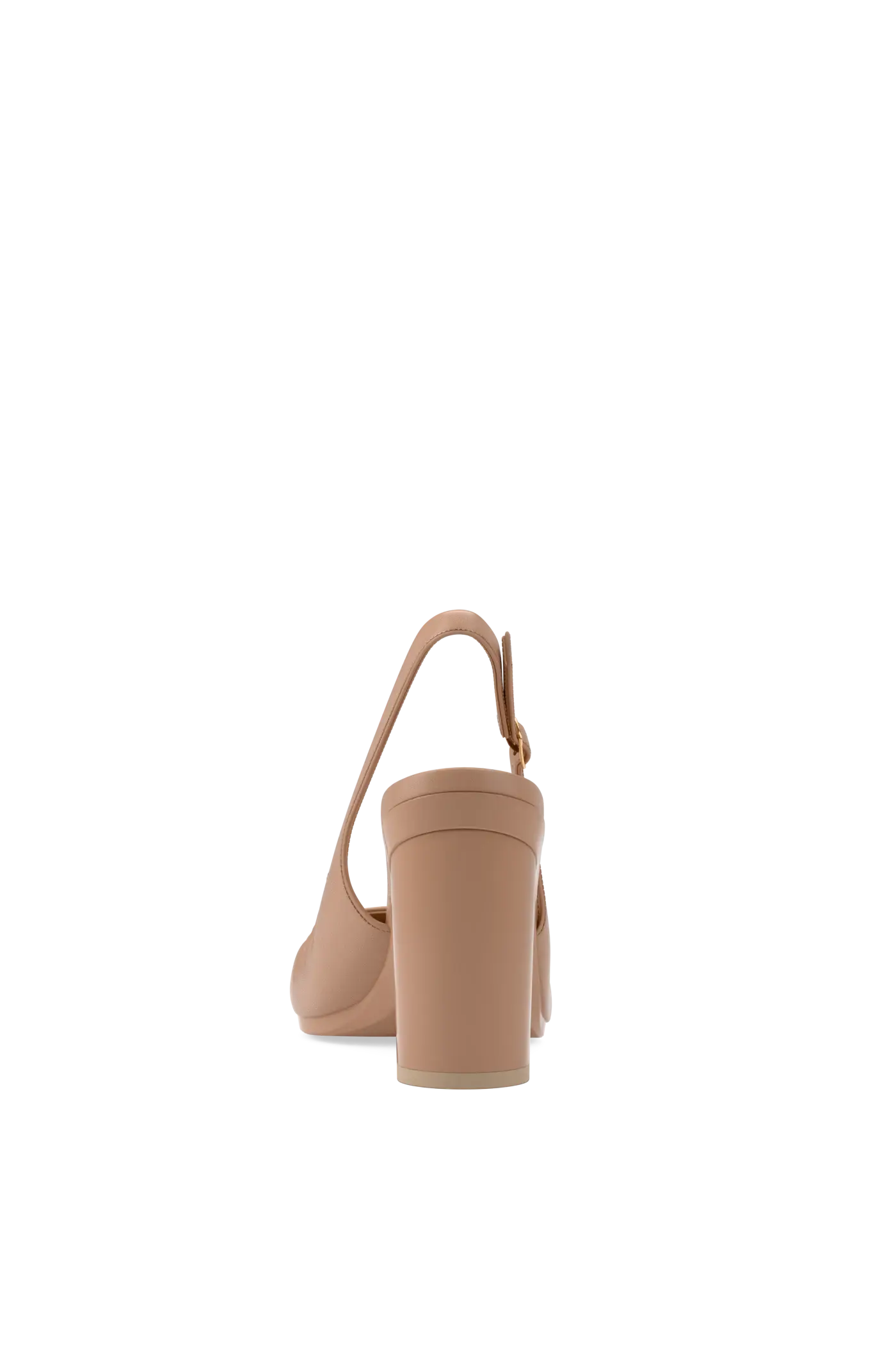 The Slingback Buckle - Latte Leather 4 Block