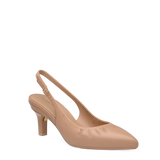 Audrey Buckle Slingback - Latte Leather 3 Stiletto