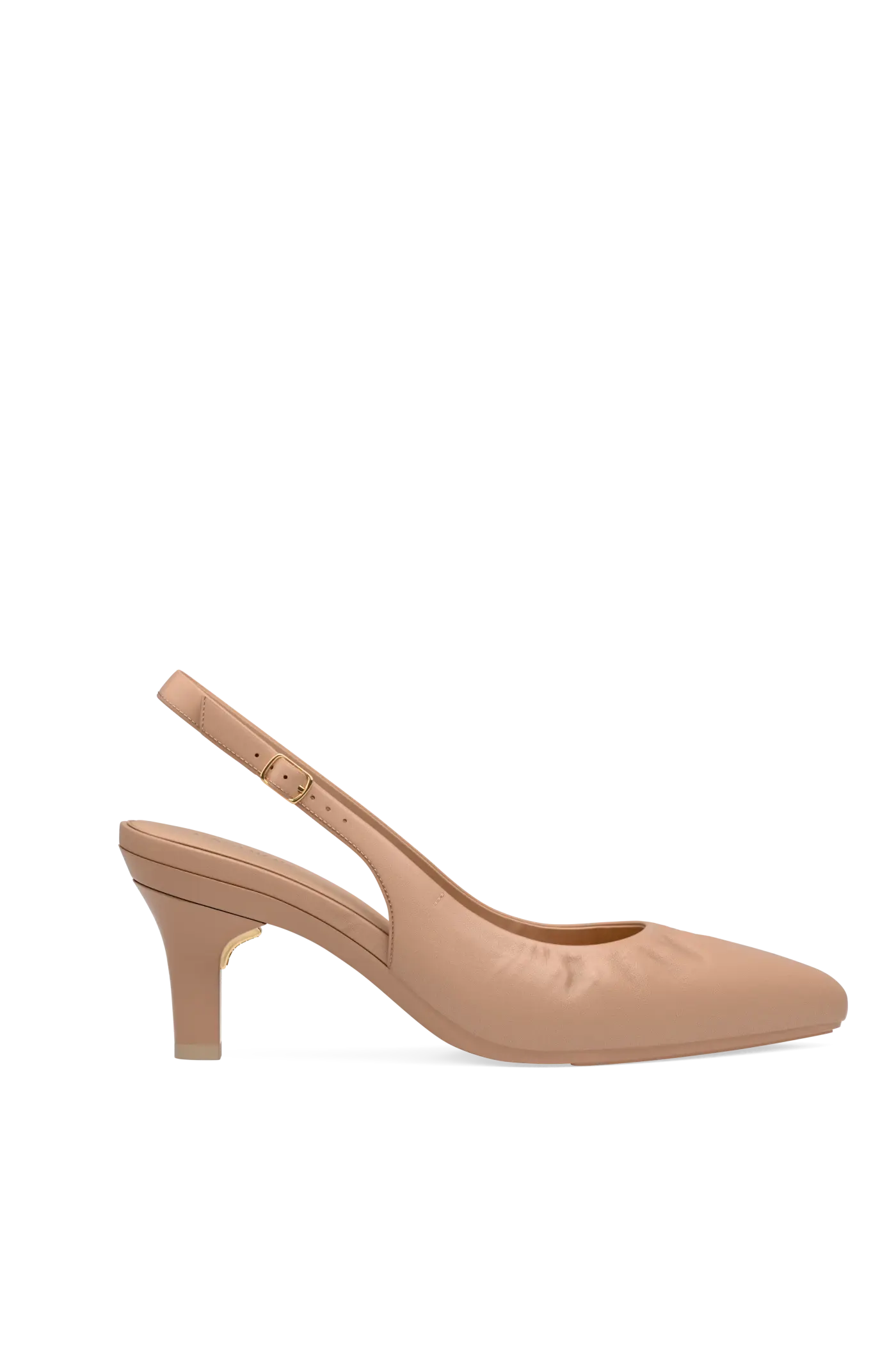 The Slingback Buckle - Latte Leather 3 Stiletto
