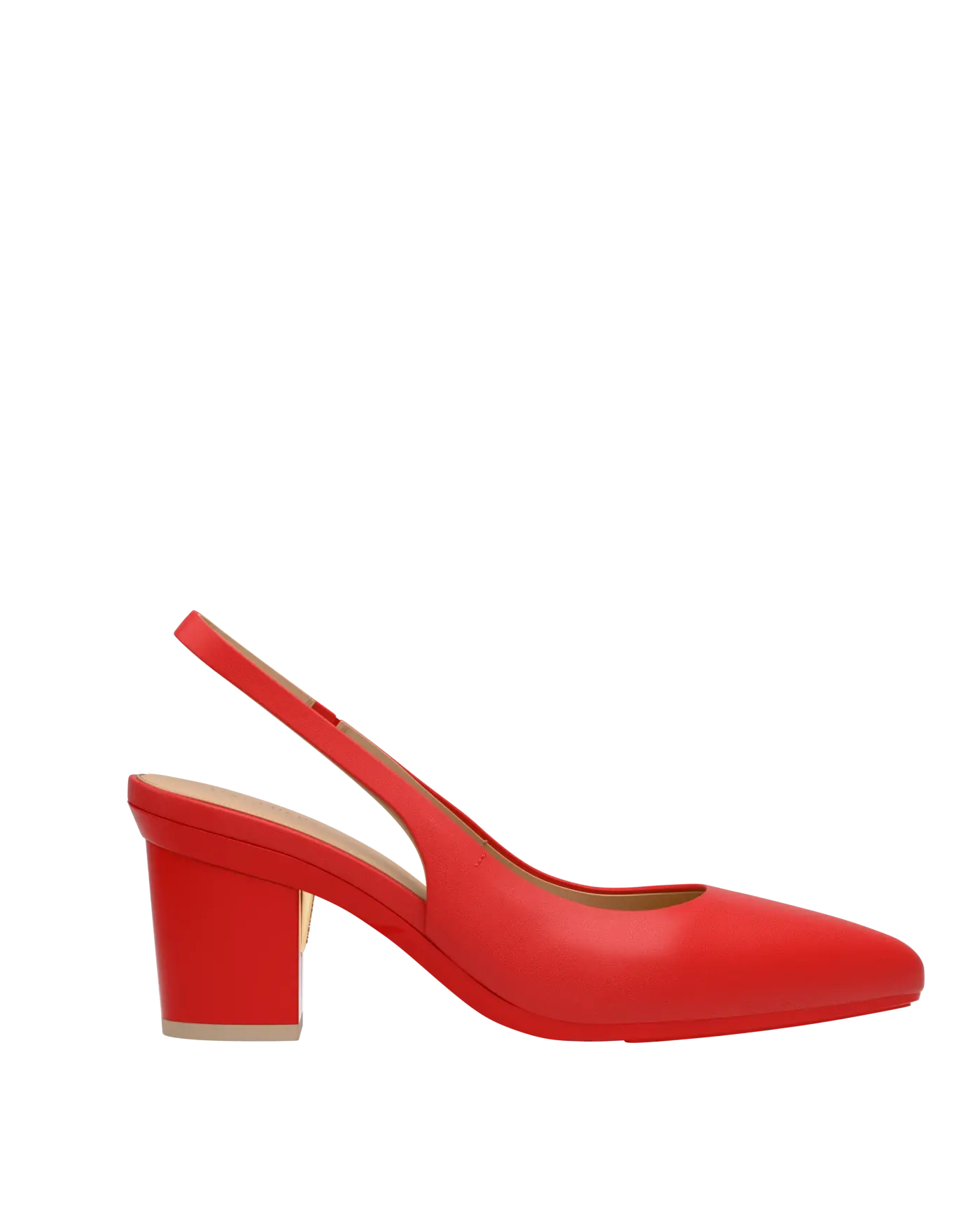 Audrey Slingback - Cherry Red Leather 3 Block - Final Sale