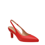 Audrey Slingback - Cherry Red Leather 3 Stiletto - Final Sale