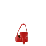 Audrey Slingback - Cherry Red Leather 3 Stiletto - Final Sale