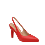 Audrey Slingback - Cherry Red Leather 4 Stiletto - Final Sale