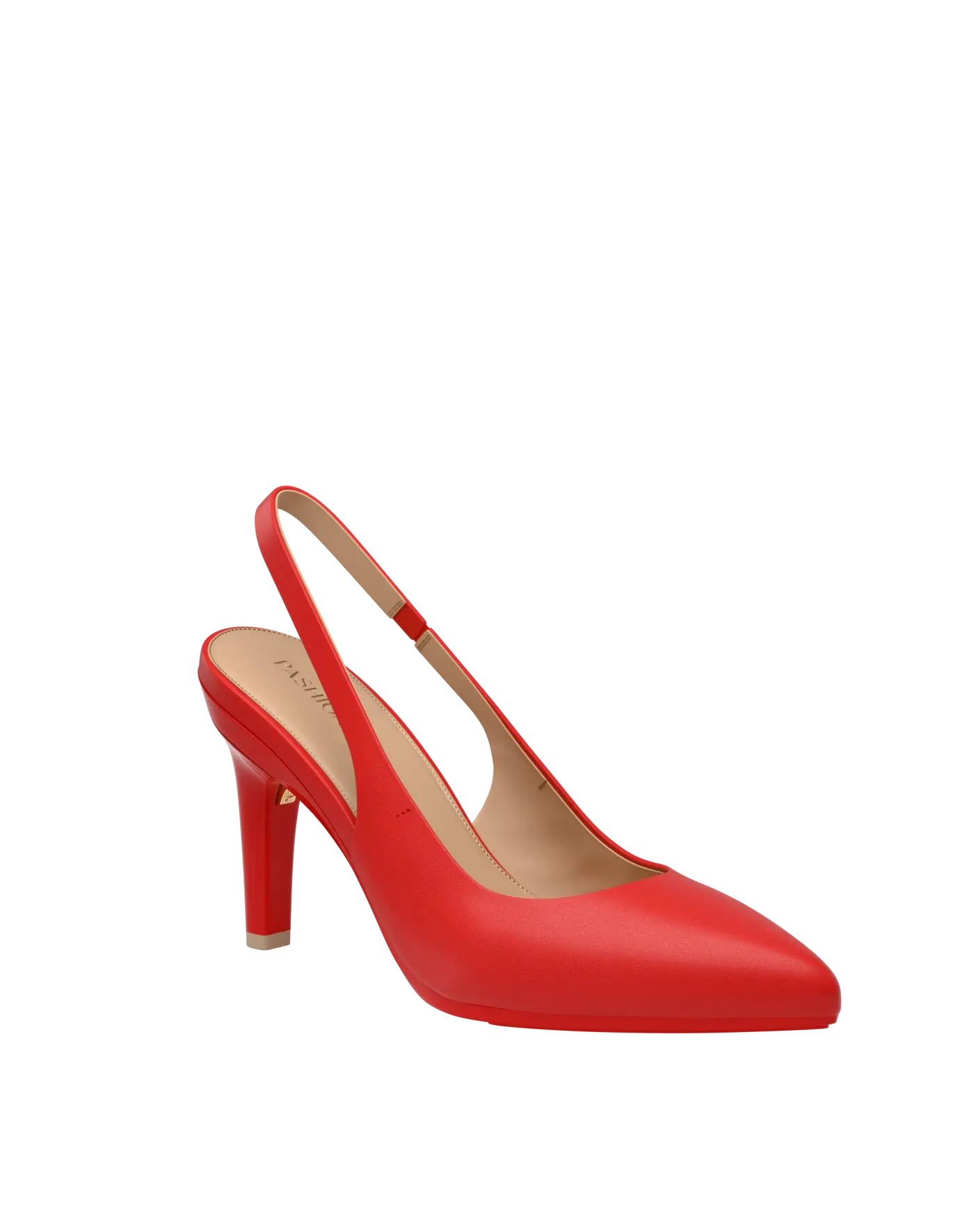 Audrey Slingback - Cherry Red Leather 4 Stiletto - Final Sale