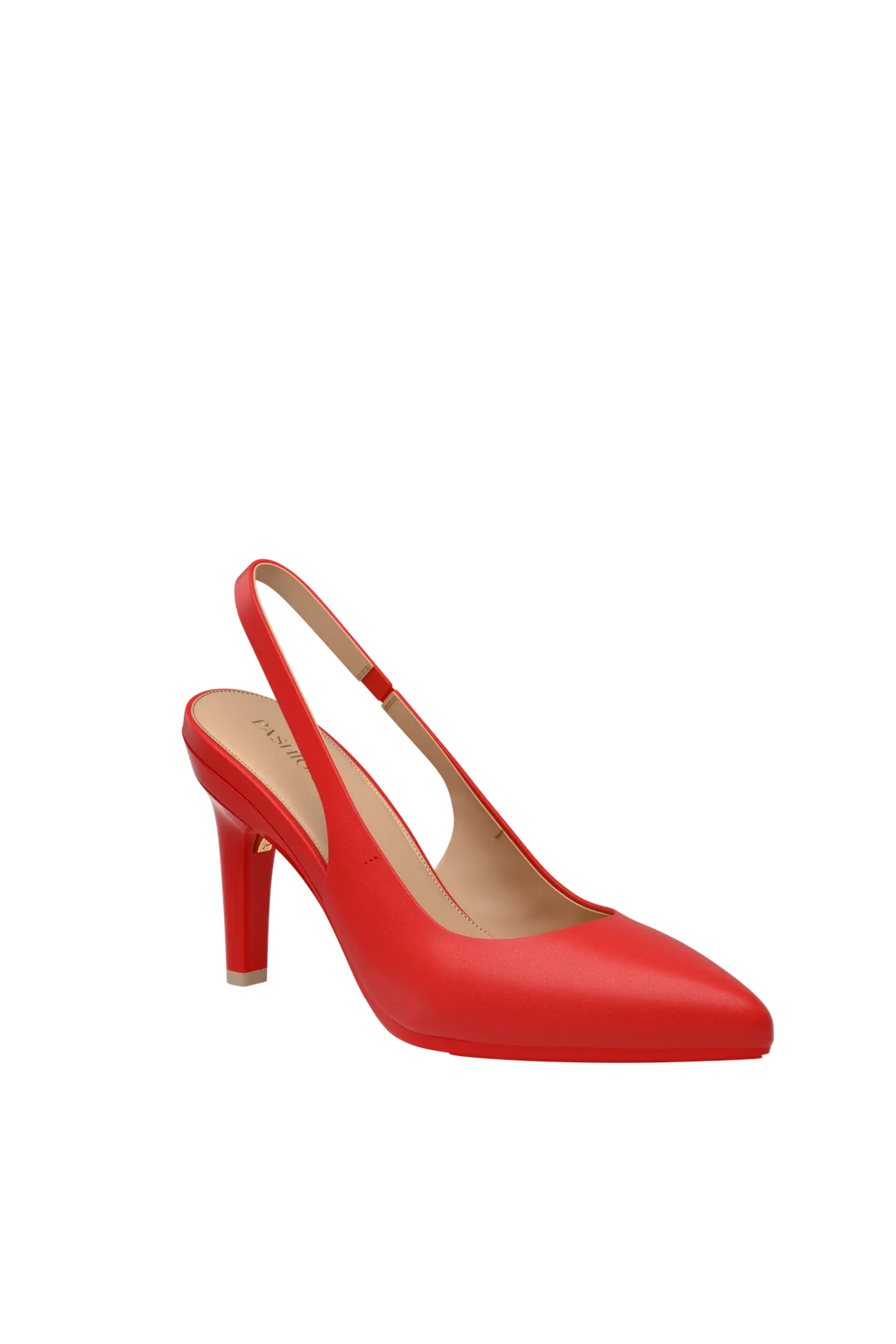 The Slingback - Cherry Red Leather 4 Stiletto
