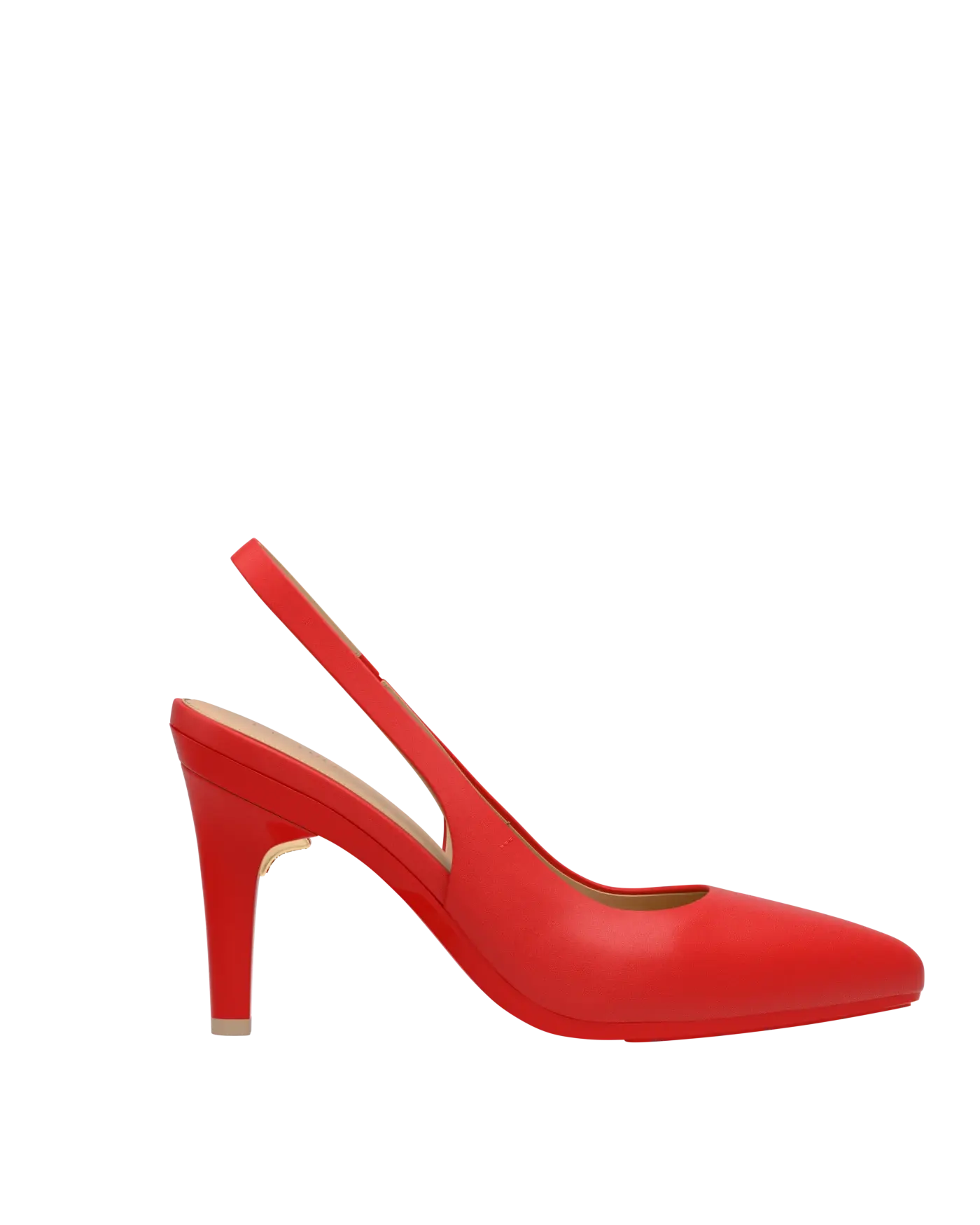 Audrey Slingback - Cherry Red Leather 4 Stiletto - Final Sale