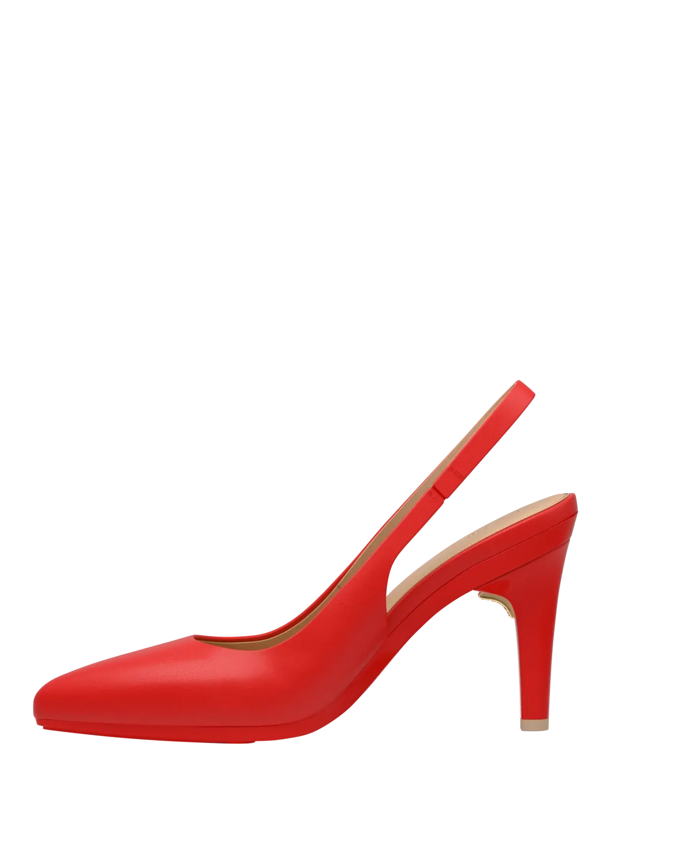 Audrey Slingback - Cherry Red Leather 4 Stiletto - Final Sale