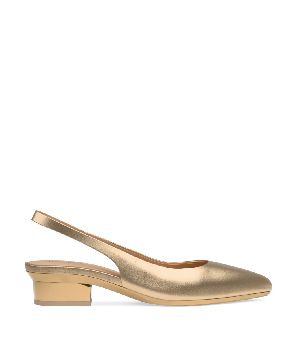 Audrey Slingback - Matte Gold Flat - Final Sale