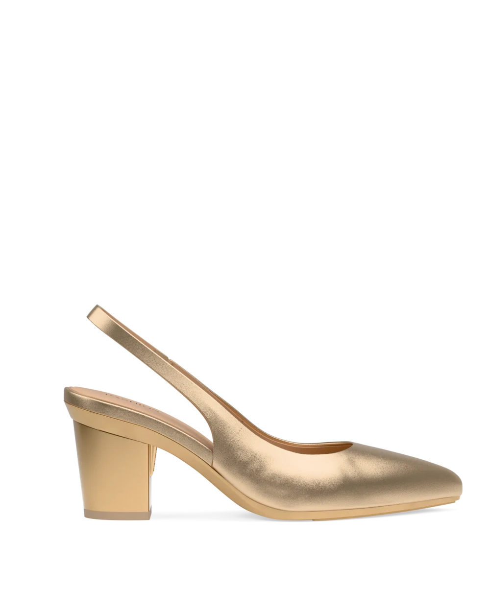 Audrey Slingback - Matte Gold 3 Block - Final Sale