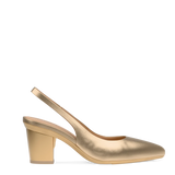 Audrey Slingback - Matte Gold 3 Block - Final Sale