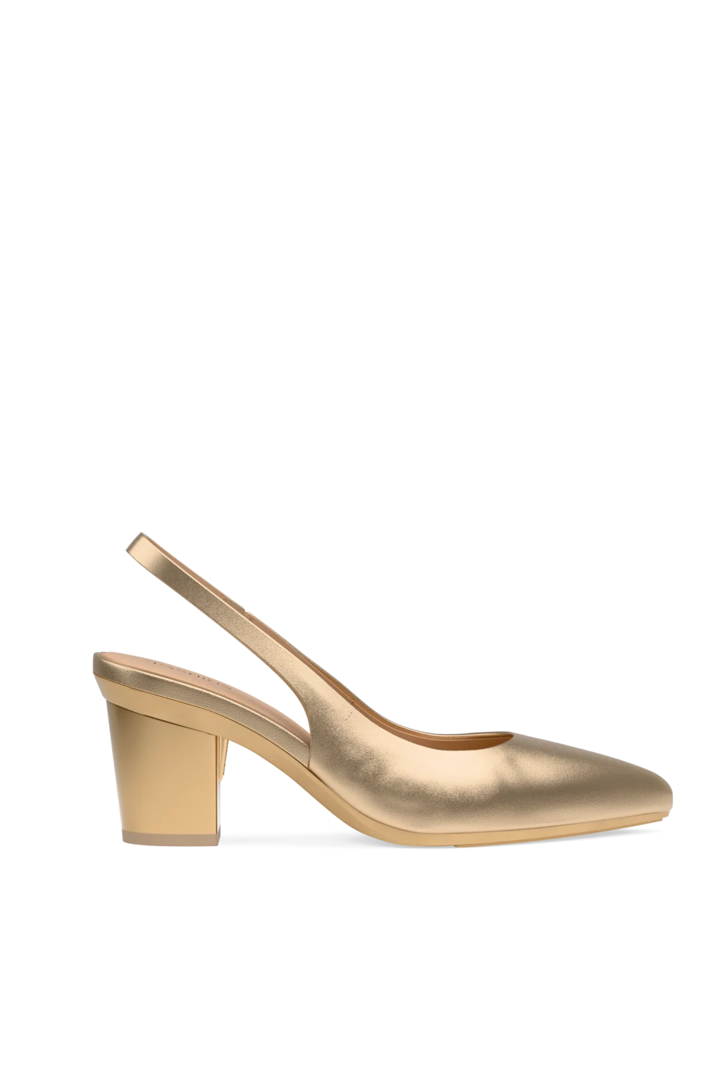 The Slingback - Matte Gold 3 Block