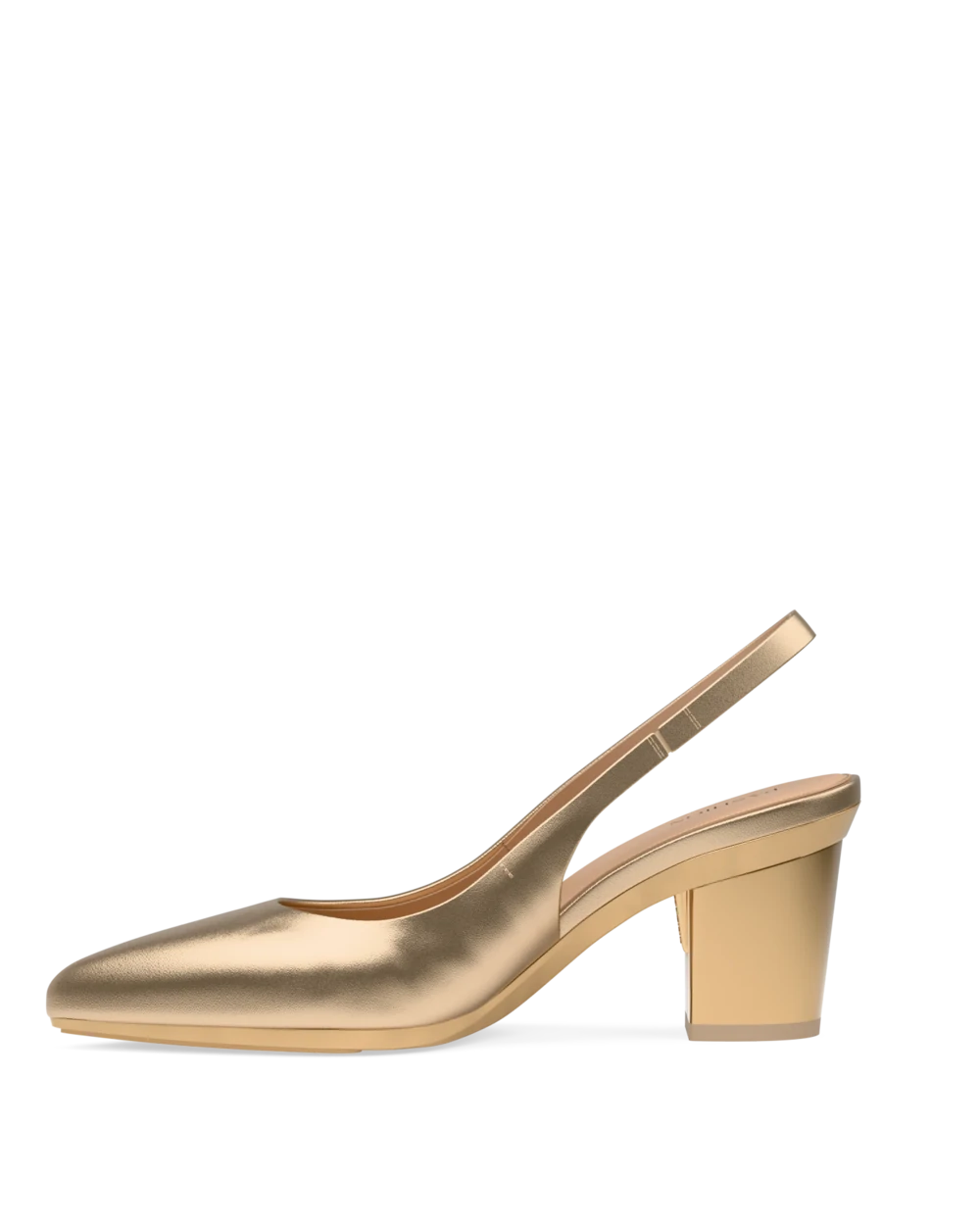 Audrey Slingback - Matte Gold 3 Block - Final Sale