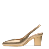 Audrey Slingback - Matte Gold 3 Block - Final Sale