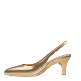 Audrey Slingback - Matte Gold 3 Stiletto - Final Sale