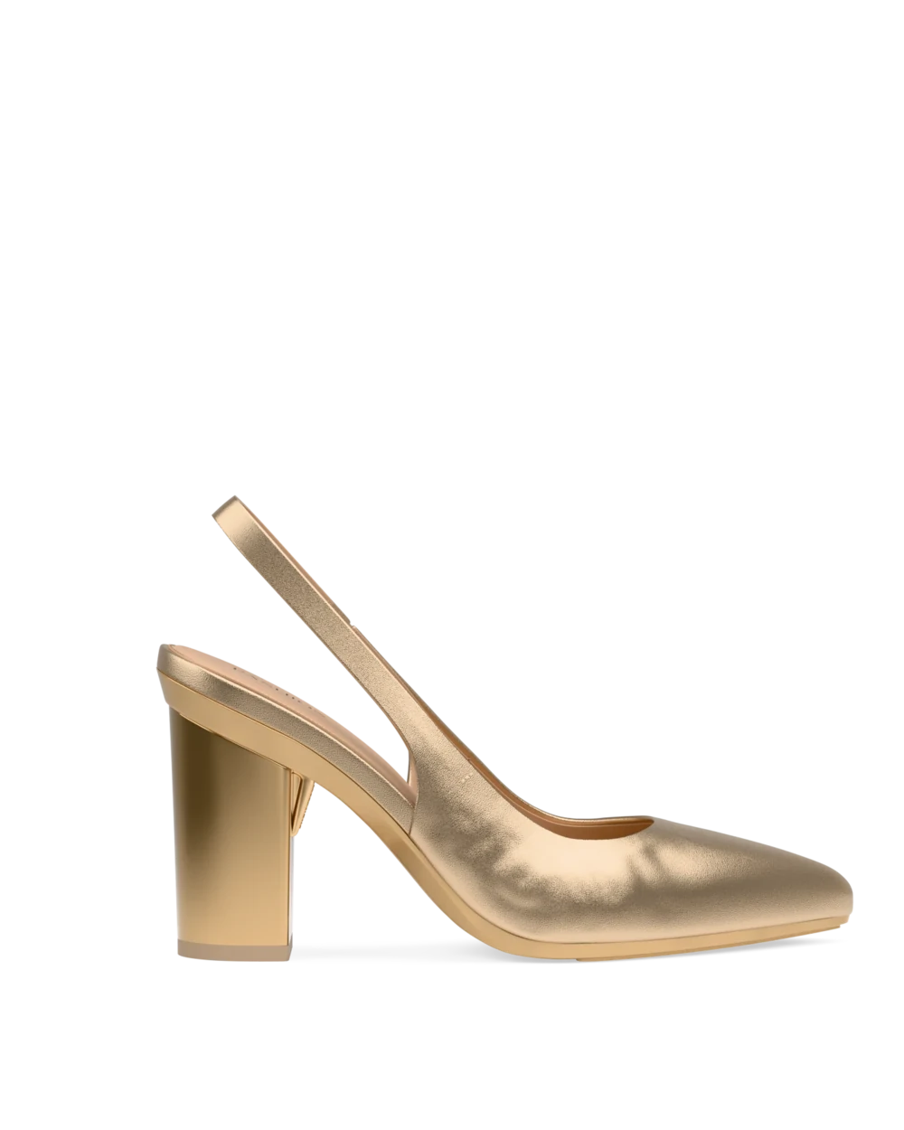 Audrey Slingback - Matte Gold 4 Block - Final Sale