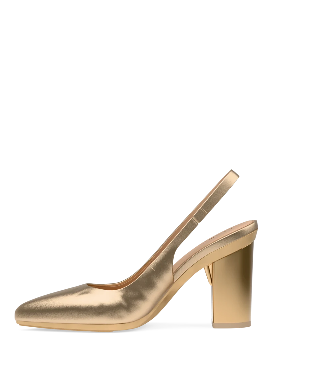 Audrey Slingback - Matte Gold 4 Block - Final Sale