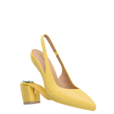 Audrey Slingback - Limoncello Leather 3 Block - Final Sale