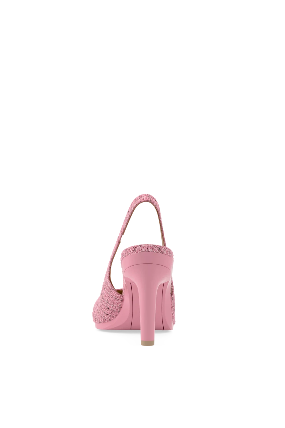 The Slingback - Pink Tweed 4 Stiletto