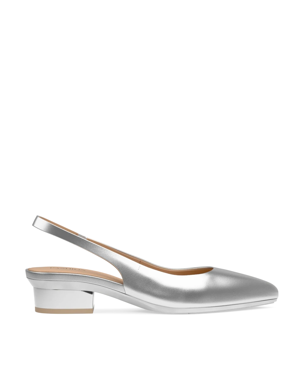 Audrey Slingback - Matte Silver Flat - Final Sale