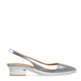 Audrey Slingback - Matte Silver Flat - Final Sale