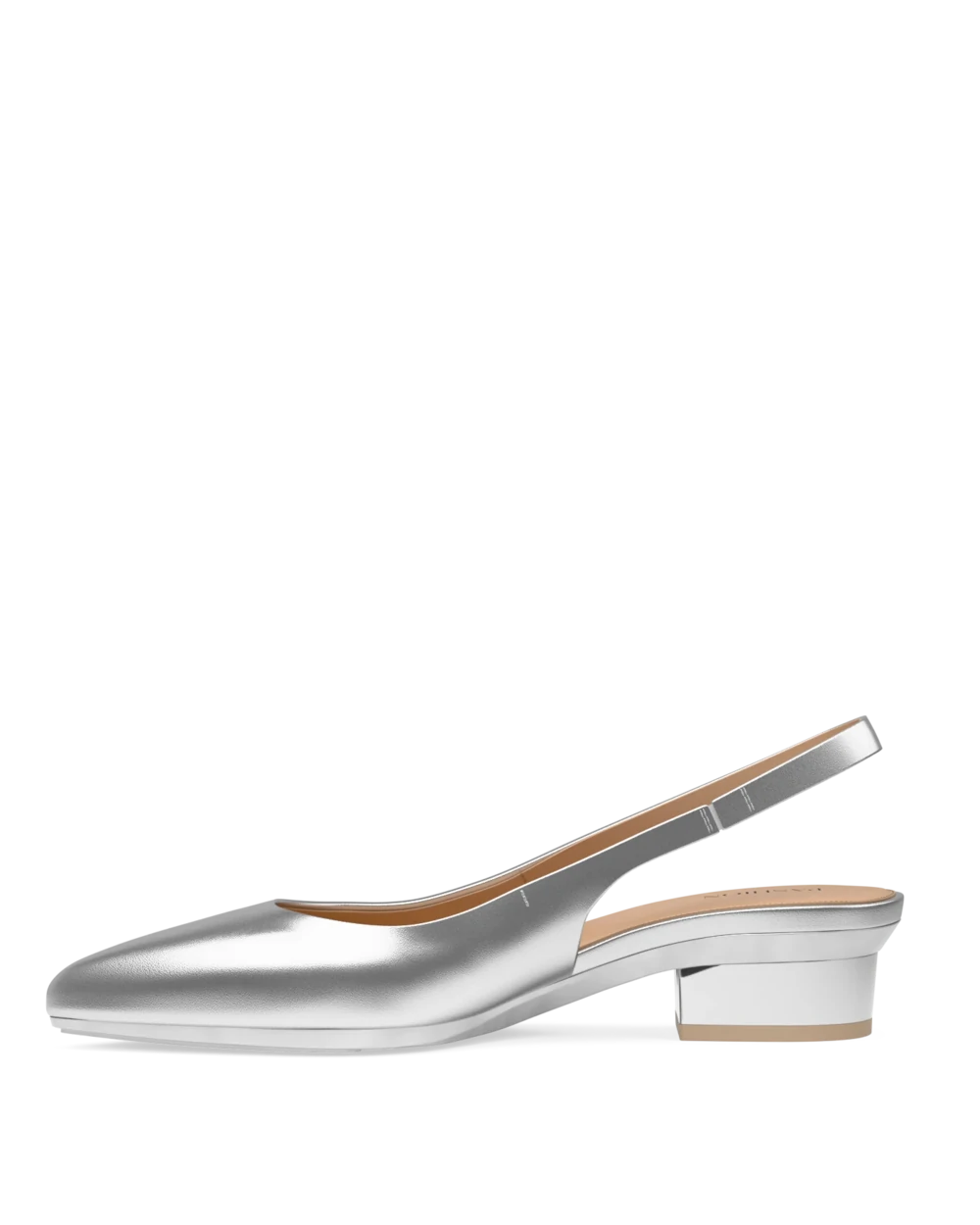 Audrey Slingback - Matte Silver Flat - Final Sale