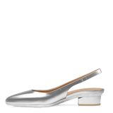 Audrey Slingback - Matte Silver Flat - Final Sale