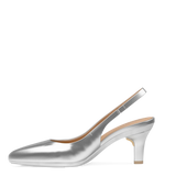 Audrey Slingback - Matte Silver 3 Stiletto - Final Sale