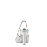 Audrey Slingback - Matte Silver 4 Stiletto - Final Sale